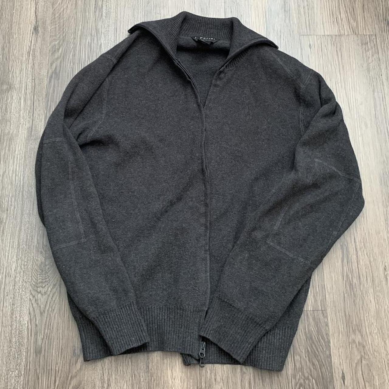 JF J.Ferrar Men's Grey Jacket | Depop