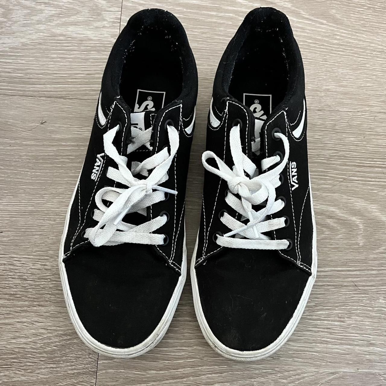 Black canvas vans women’s size 8.5. Only worn a... - Depop