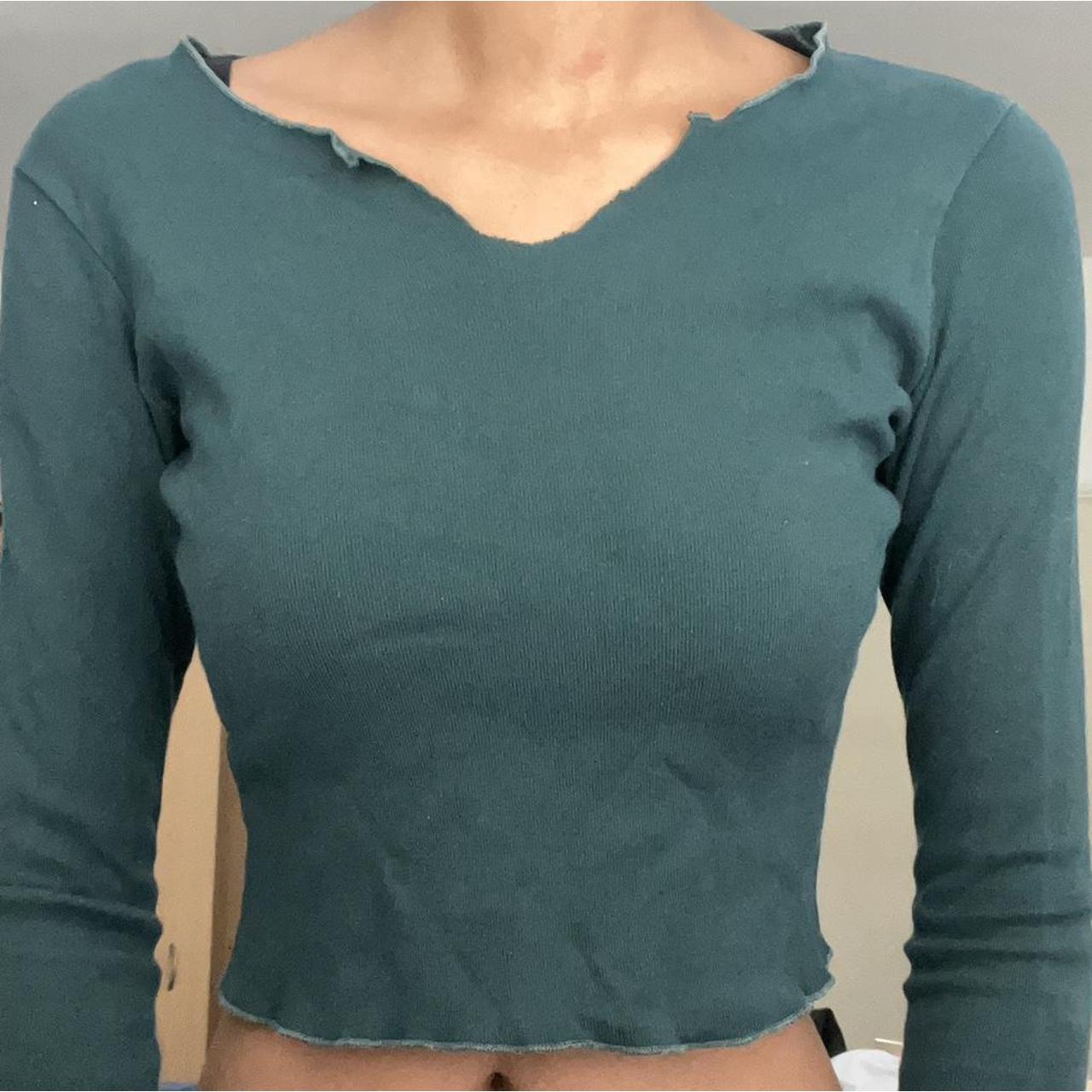 Brandy Melville green long sleeve top NO PAYPAL... Depop