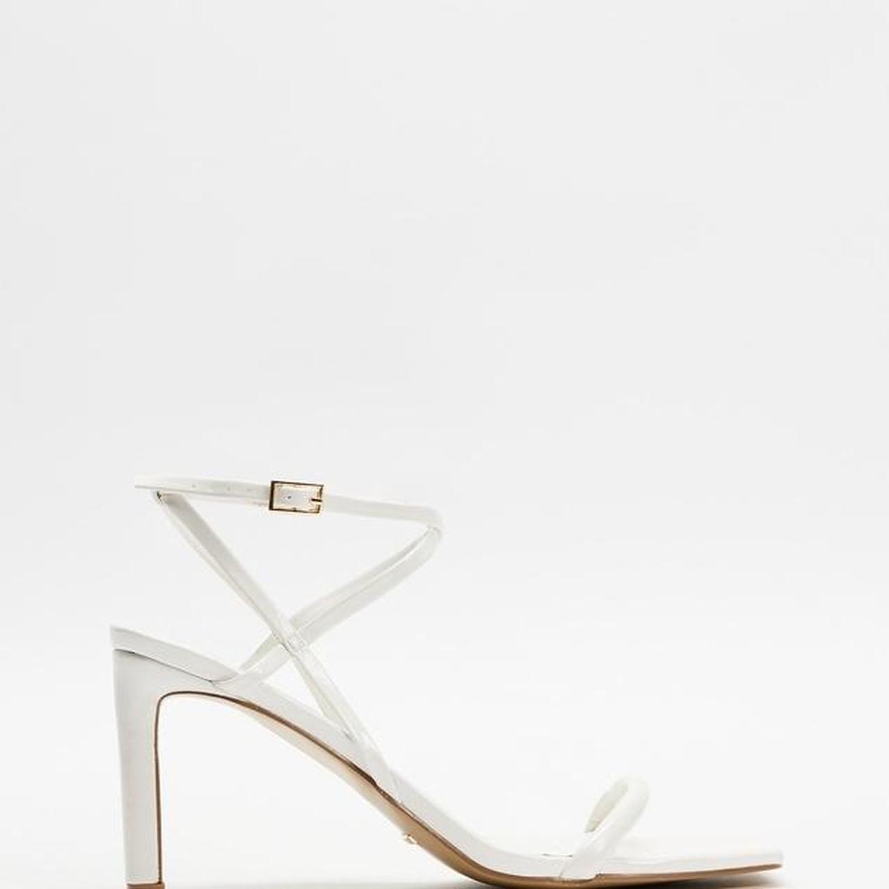 Billini Darcia Heels in White Patent EU 39 Depop