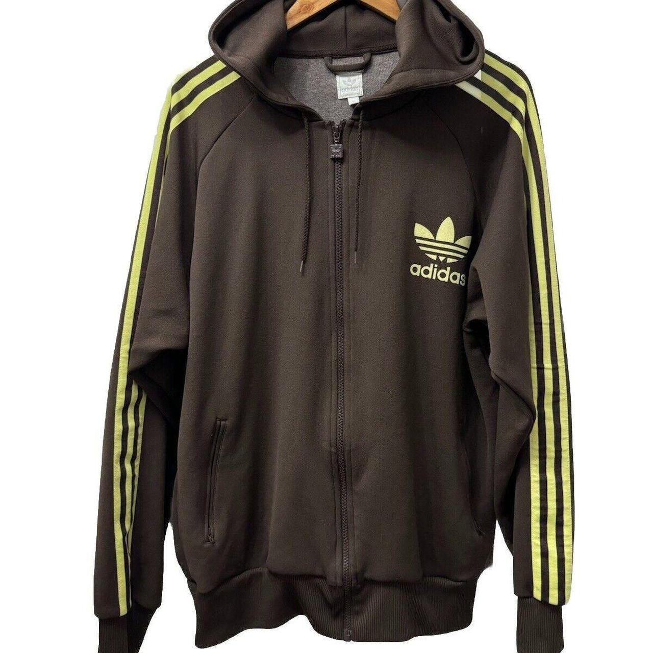 Adidas Originals Firebird Hoodie Brown Yellow Jacket