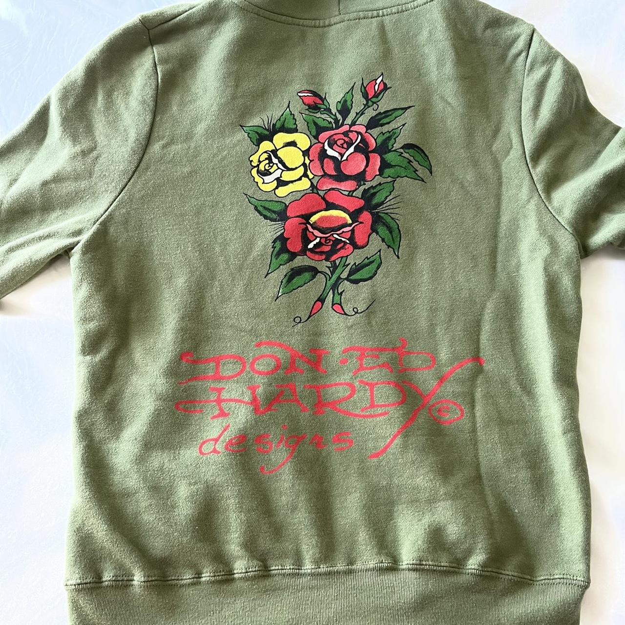 Green ed hardy discount hoodie