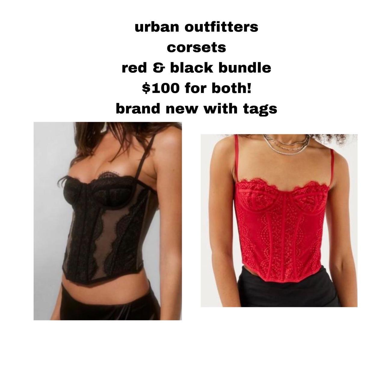 Out From Under Urban Outfitters Women's Modern Love Corset in Black Size  MEDIUM