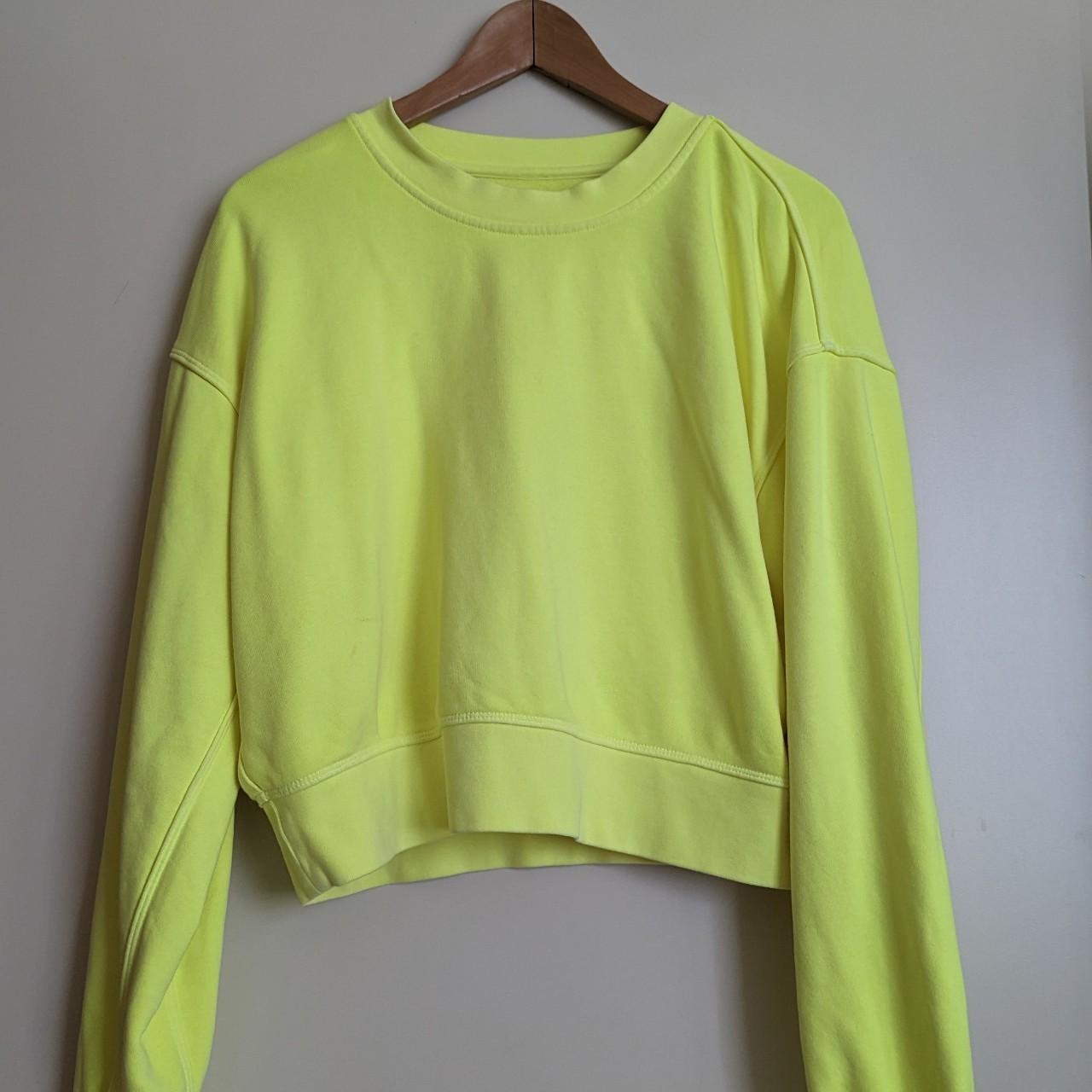 Lululemon Women's Yellow Sweatshirt Depop