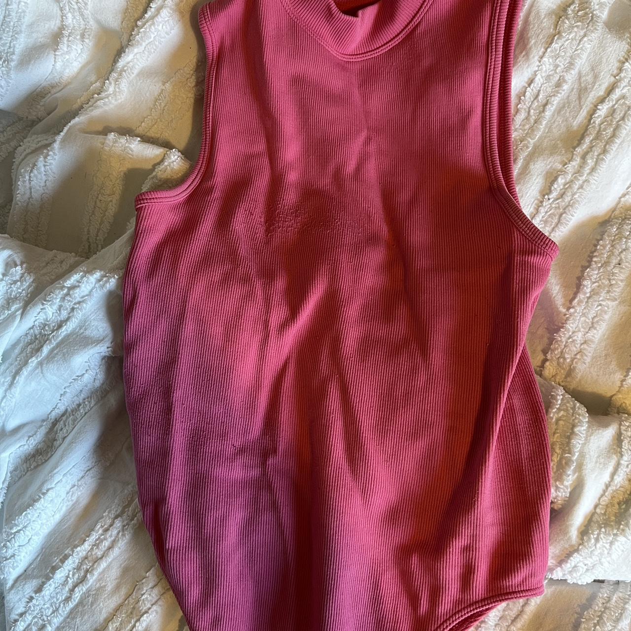 Pink primark bodysuit Only worn few times Bit of... - Depop