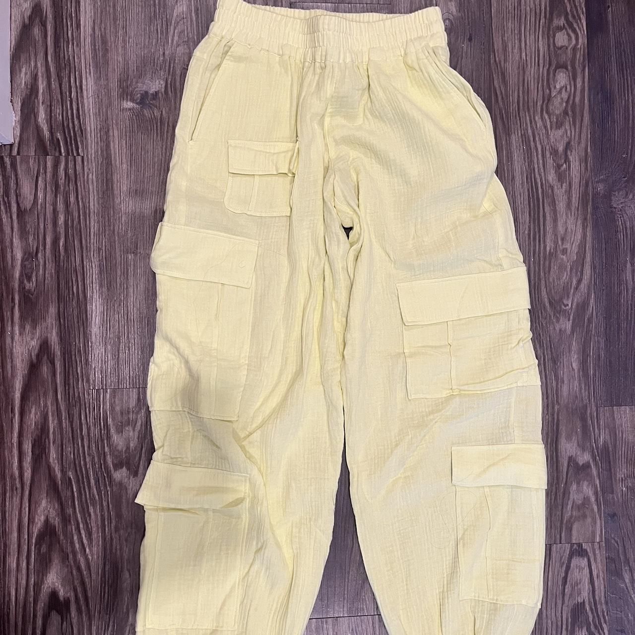 Yellow Cargo Pants - Etsy