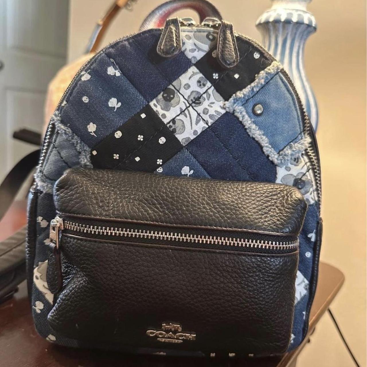 Coach, Bags, Coach Mini Charlie Star Denim Patchwork Backpack