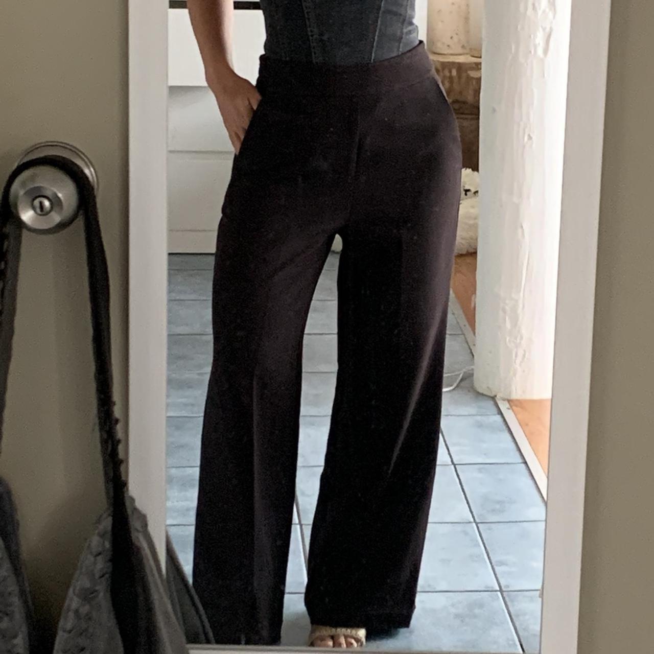 Dotti Black suit pants Undone at the seam to... Depop