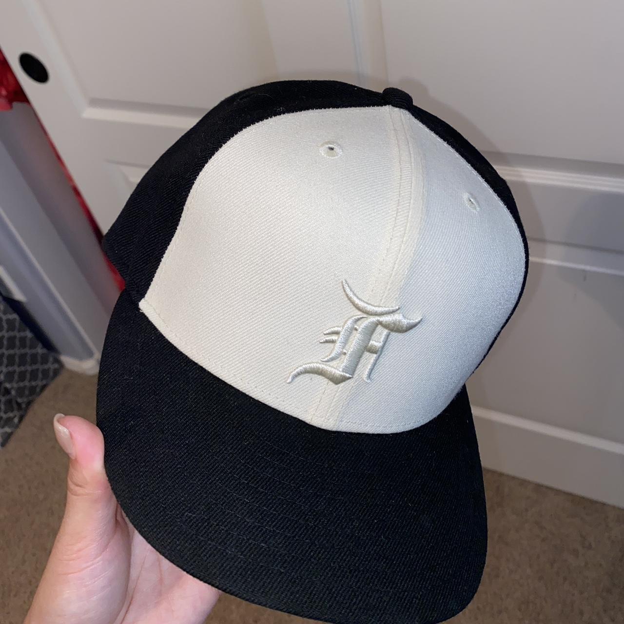 Essentials FOG x MLB collab hat in black and cream,... - Depop