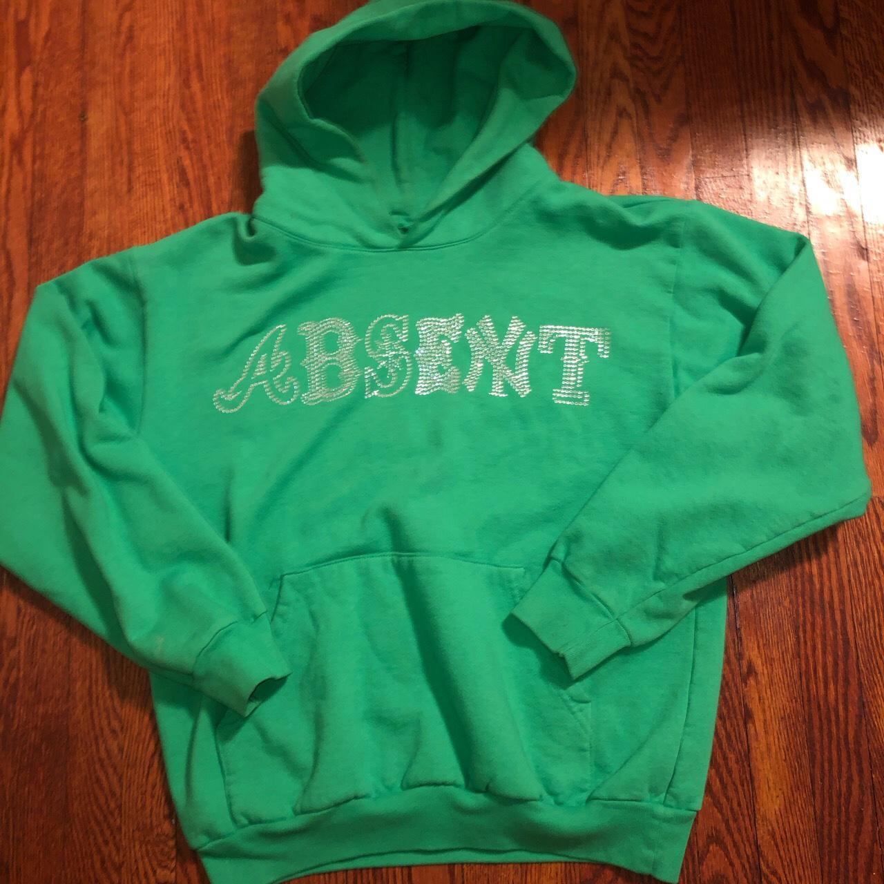 High quality Absent rhinestone hoodie