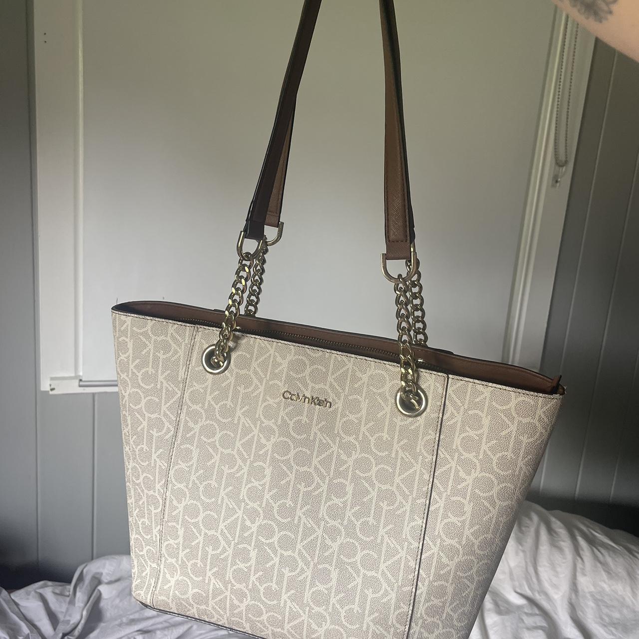 Calvin klein hayden clearance signature chain tote