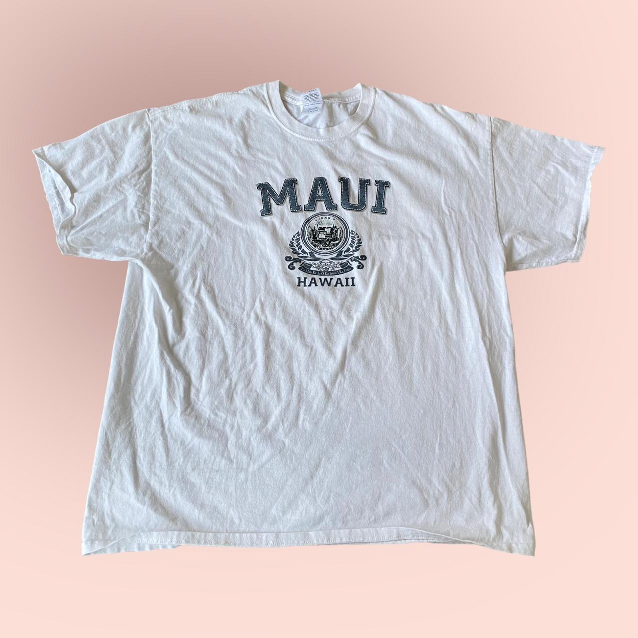 Vintage style Maui Hawaii graphic print shirt -... - Depop