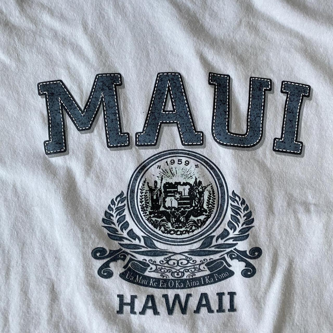 Vintage style Maui Hawaii graphic print shirt -... - Depop