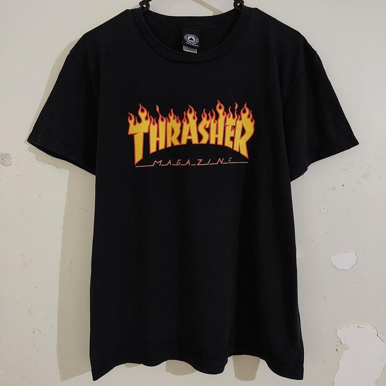 THRASHER MAGAZINE Classic Flame Logo Streetwear... - Depop
