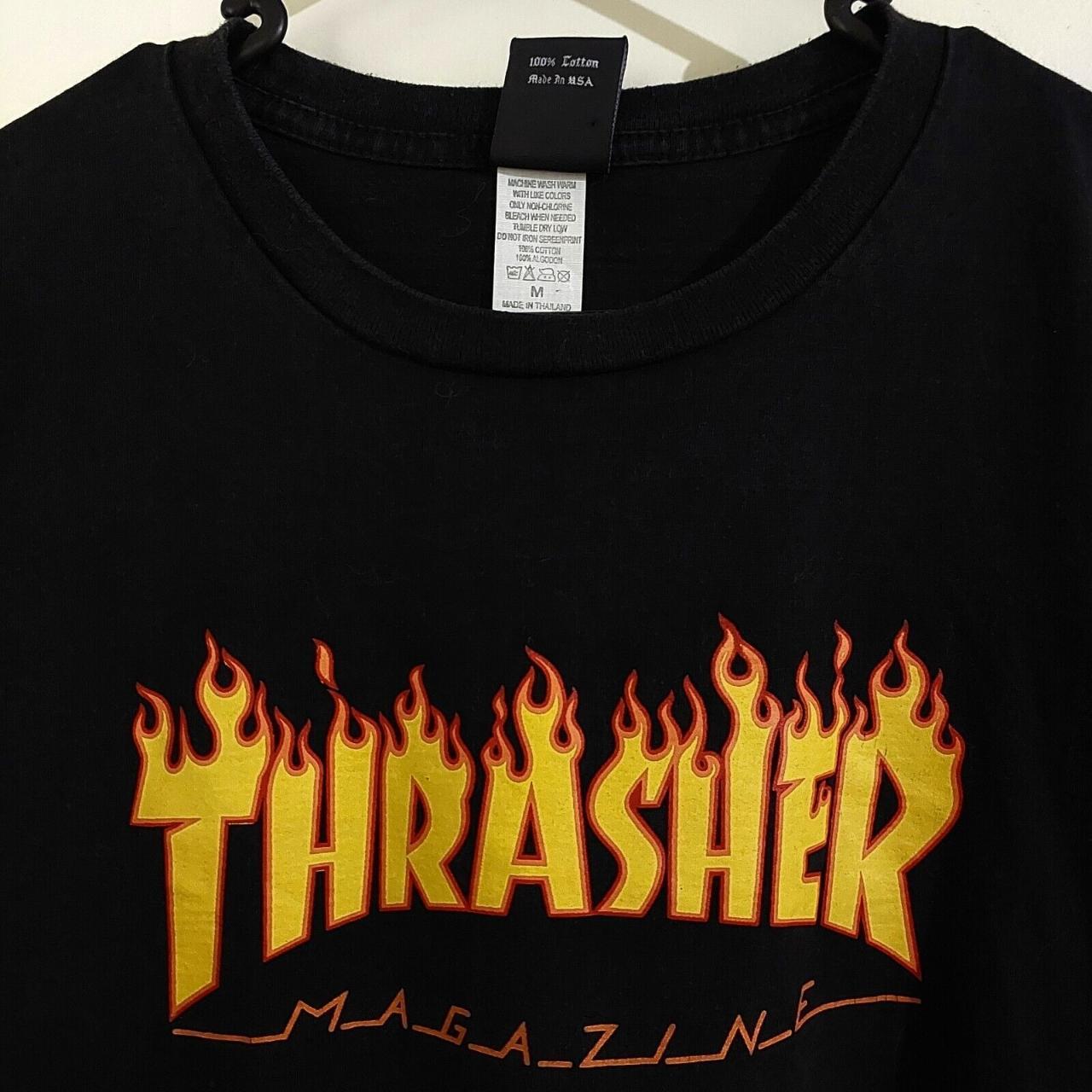 THRASHER MAGAZINE Classic Flame Logo Streetwear... - Depop