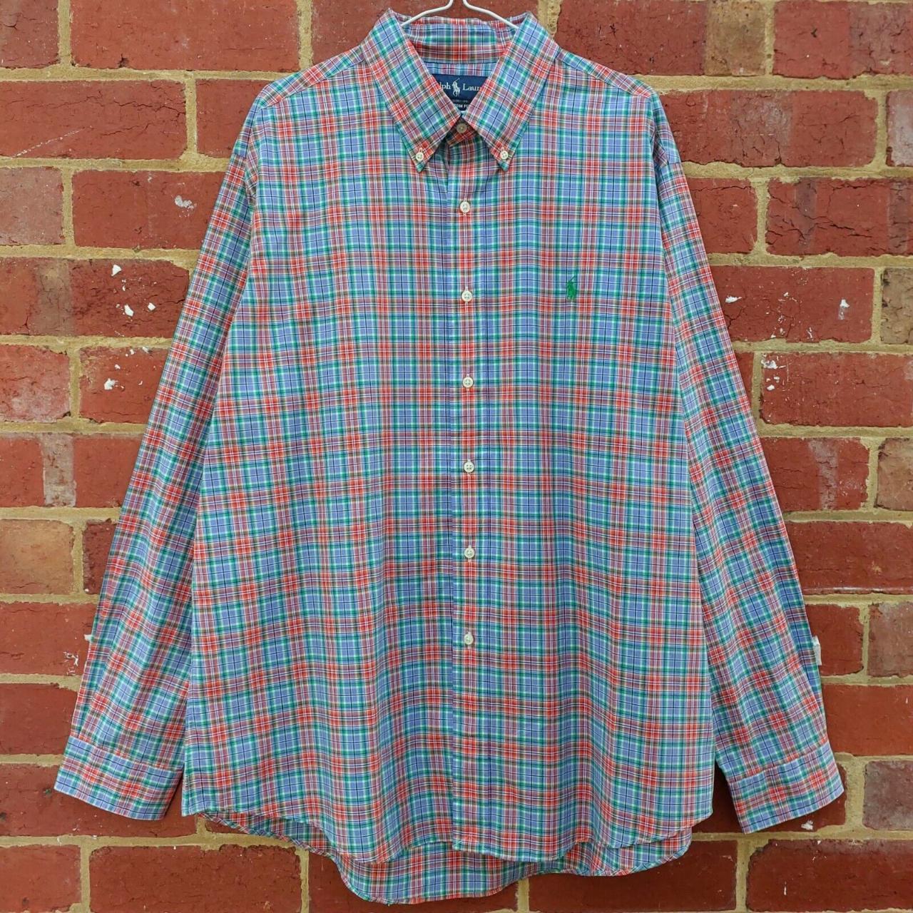 RALPH LAUREN Custom FitMens Plaid Check Designer... - Depop