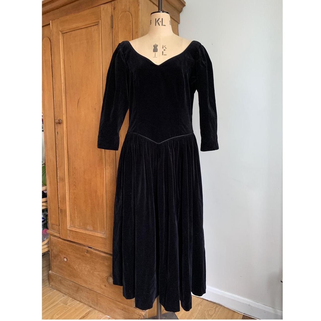 Laura ashley black sale velvet dress