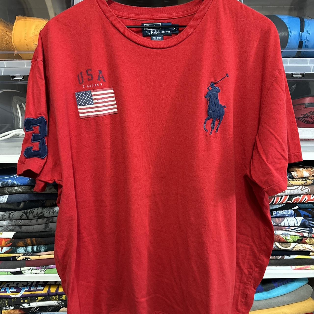 Polo Ralph Lauren Men's Red T-shirt | Depop