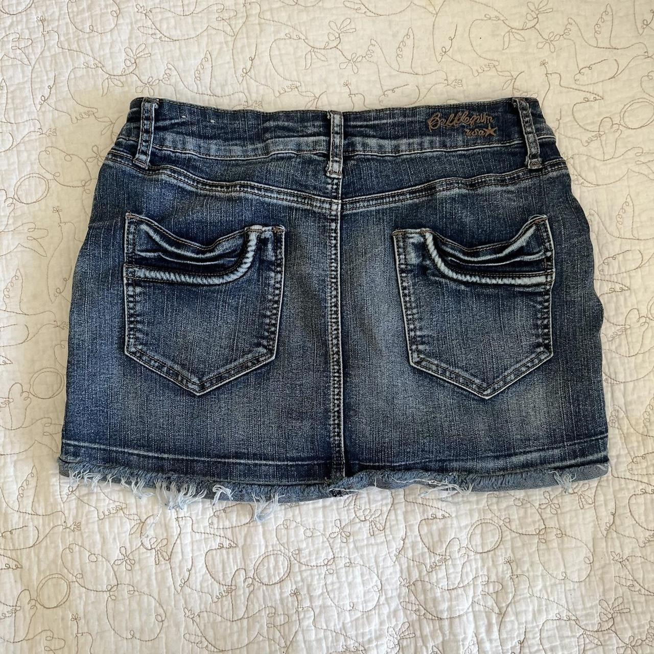 bubblegum denim y2k mini skirt! tagged size 11/12... - Depop