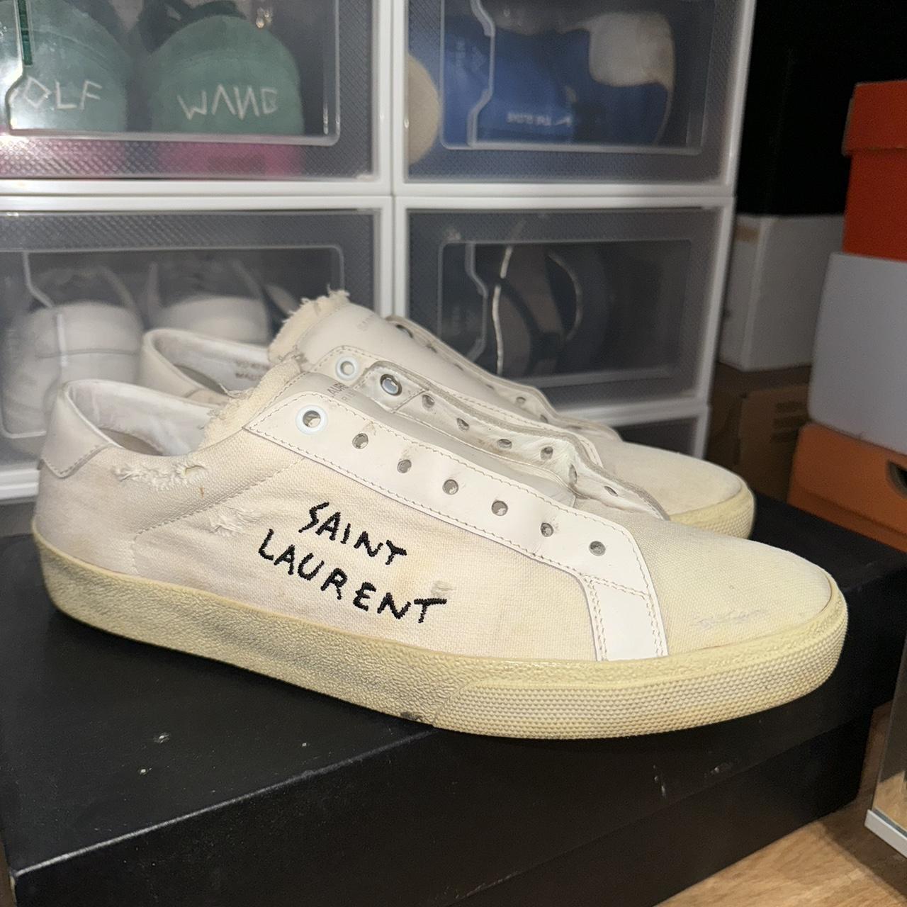 Saint laurent court classic on sale distressed