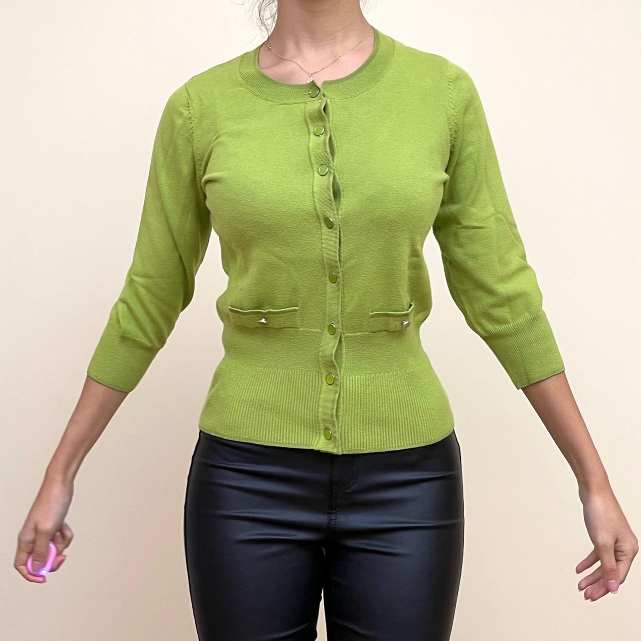 Debenhams Women's Green Cardigan Depop
