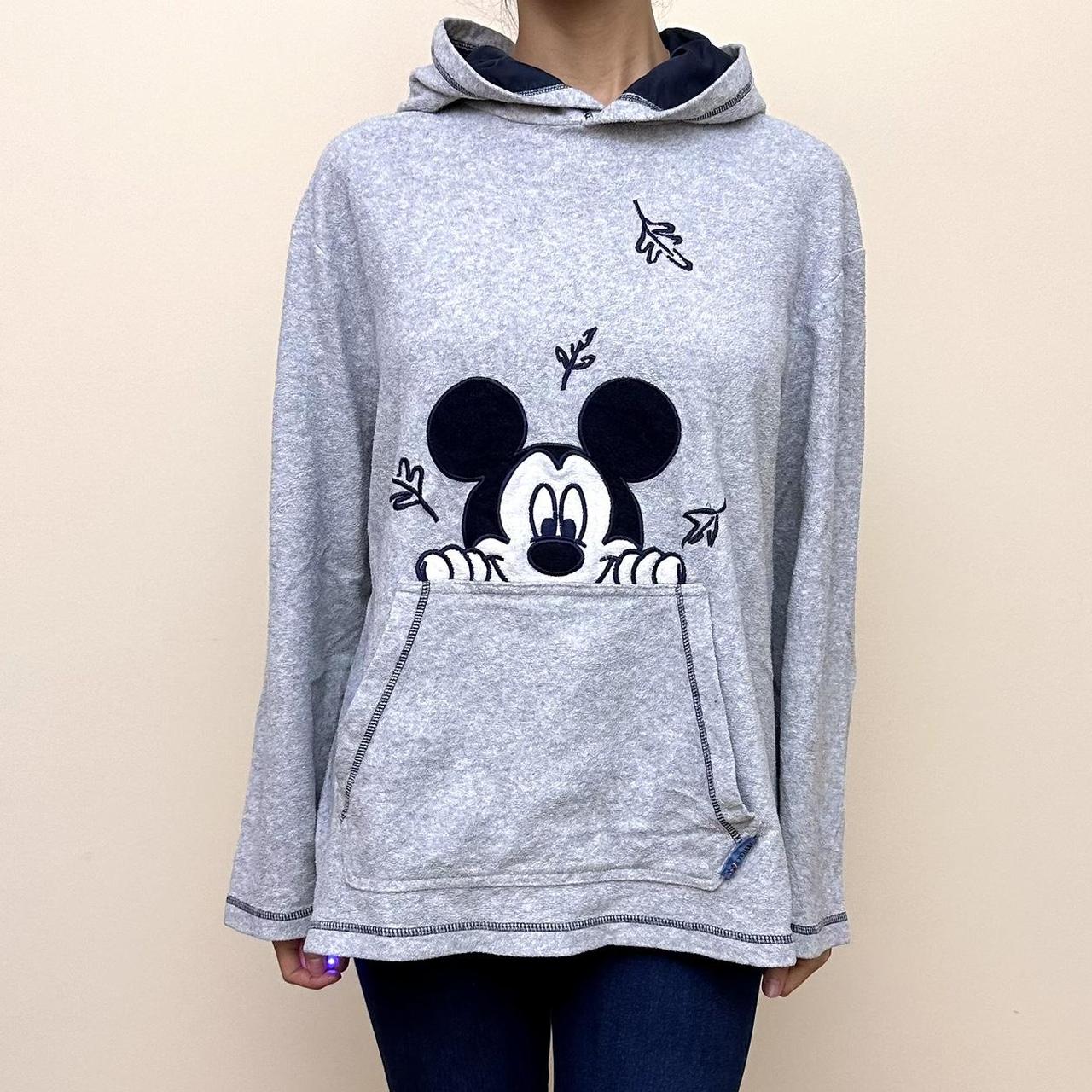 Vintage Size XL Disney Mickey Mouse Fleece Hoodie in - Depop