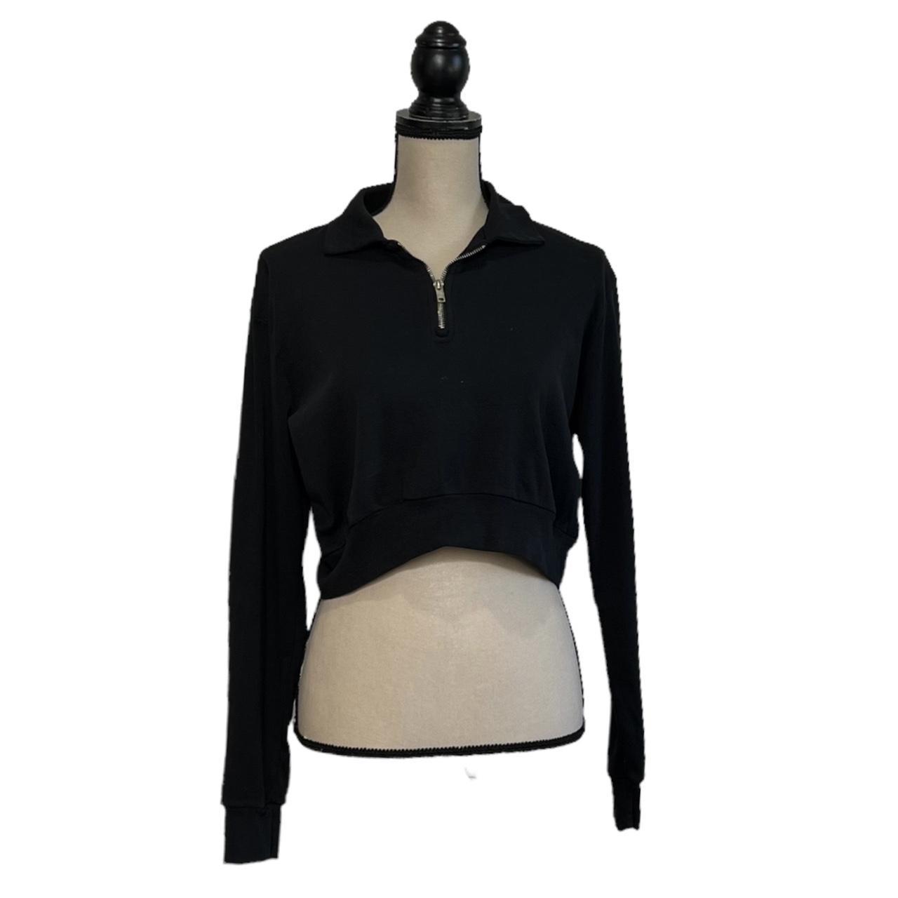 Brandy Melville John Galt Cropped Quarter Zip... Depop