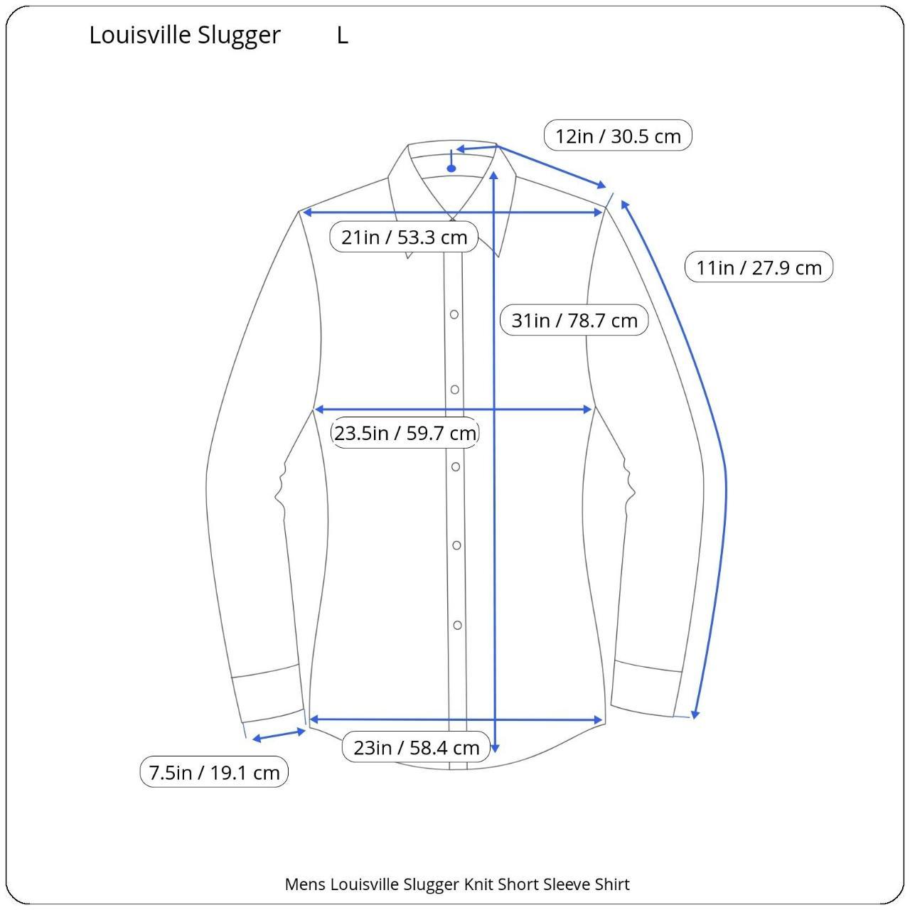 Mens Louisville Slugger Knit Short Sleeve Black Shirt SZ L