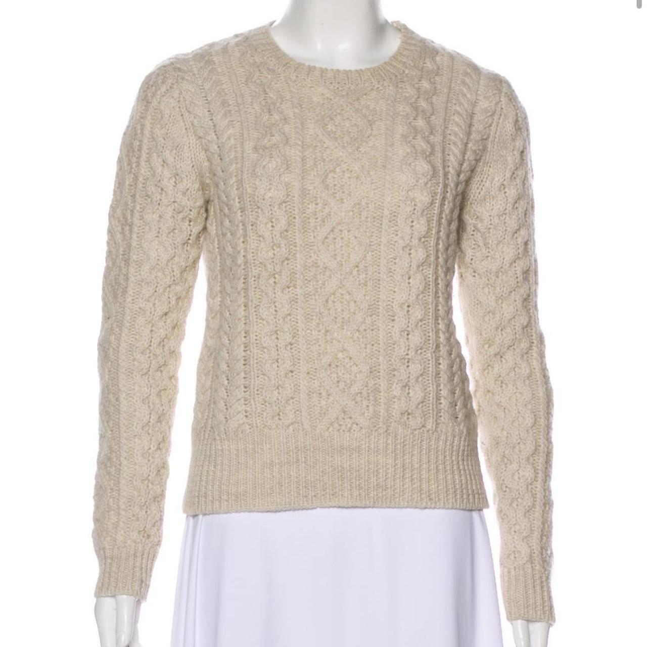 Cable Knit Sweater Isabel Marant Sweater Beige Wool Jumper Isabel