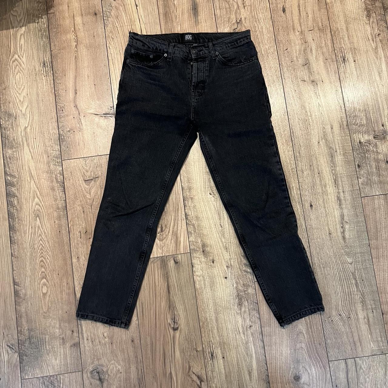 Urban Outfitters wash black jeans Slight... - Depop