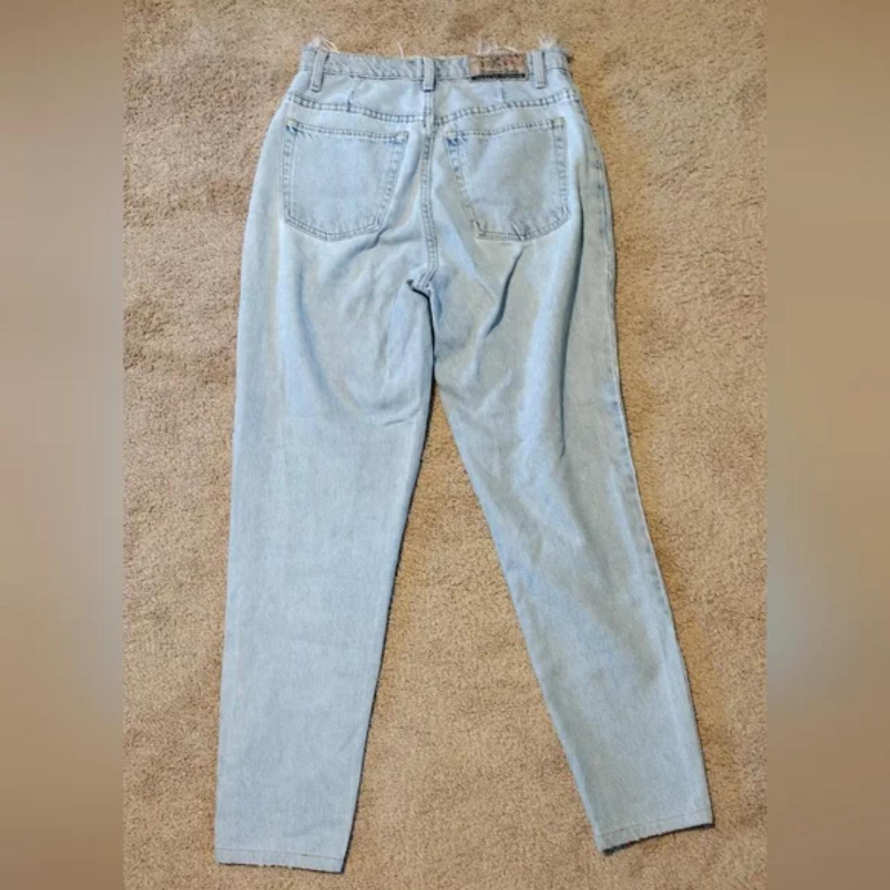 Vintage 90s Jeans by Express Frayed Waist High Waist... - Depop