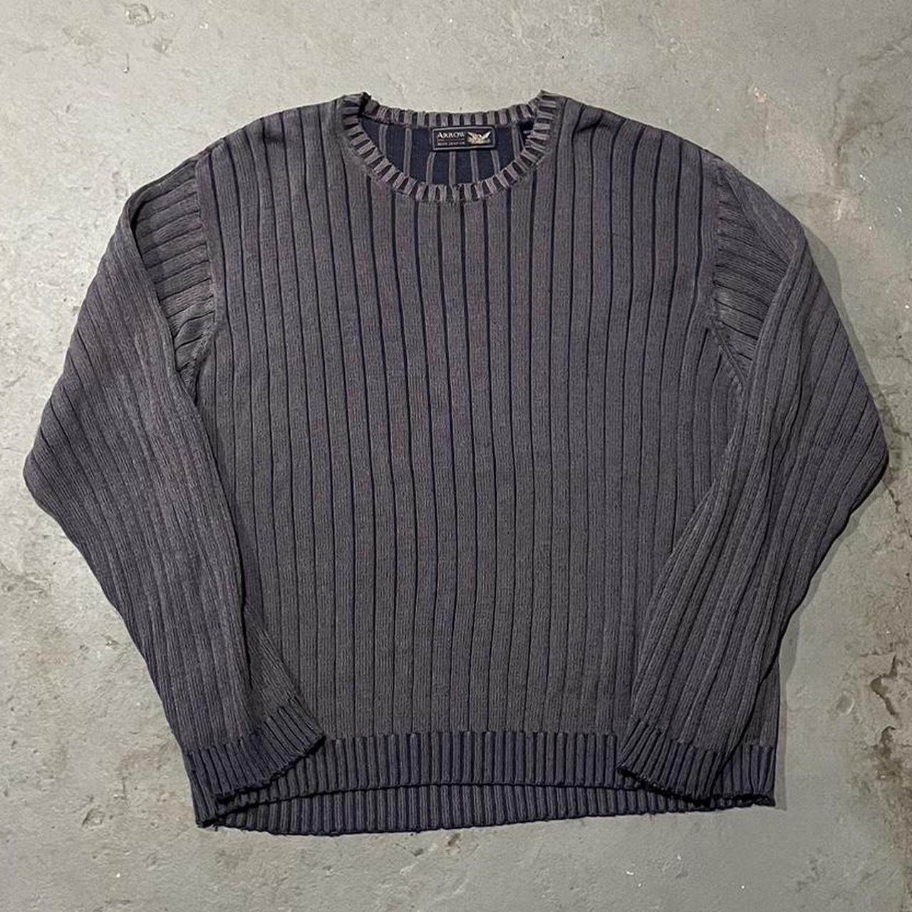 Vintage 90’s Grunge Style Arrow Knit Ribbed... - Depop