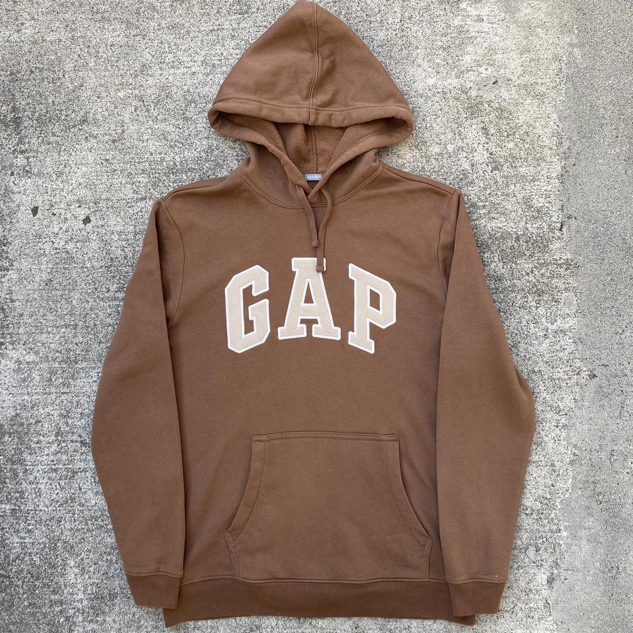 GAP spell out hoodie. Brown/tan Size: M P/P-... - Depop