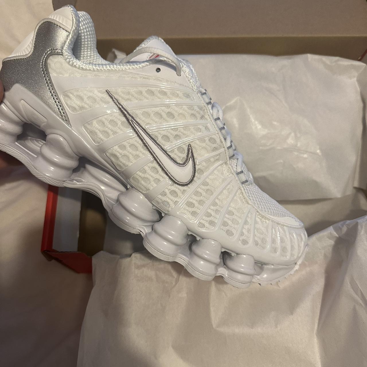 mens nike shox tl white