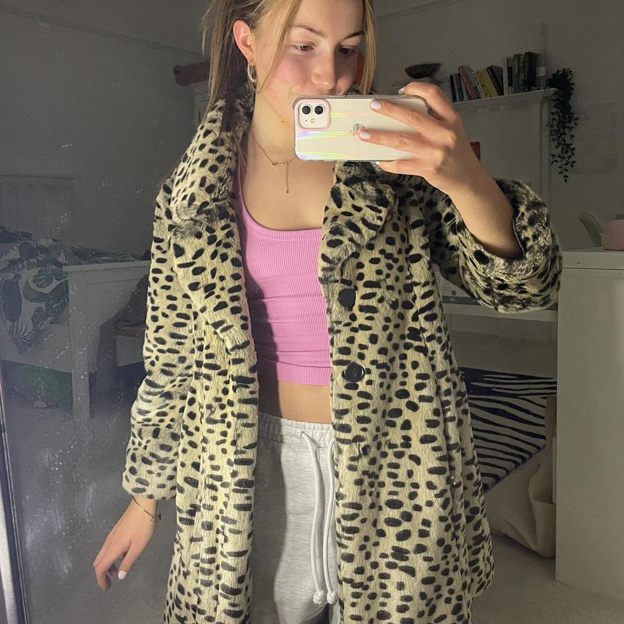 Miss selfridge 2024 leopard print coat