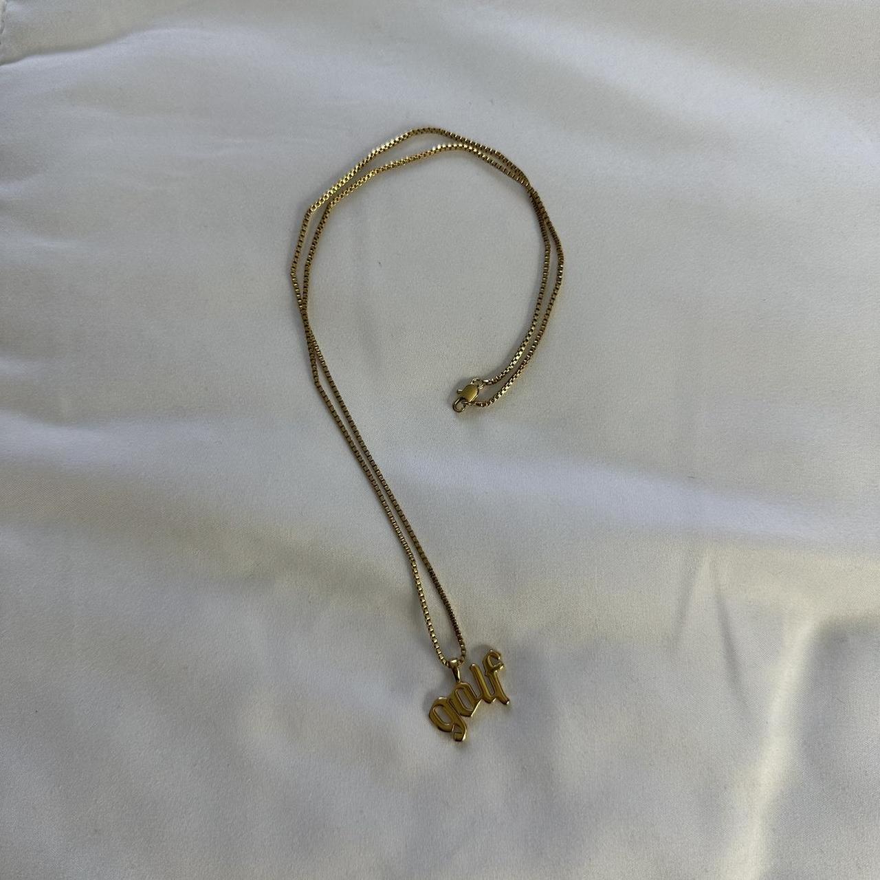 Golf Wang Gold Plated “Olde Golf Necklace” • 18k... - Depop