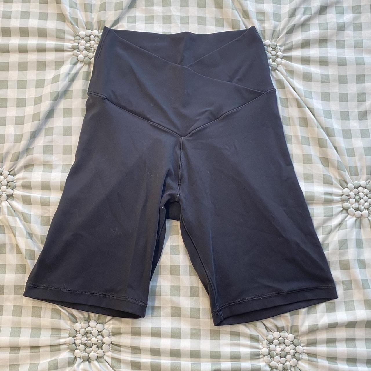 Aerie black crossover biker shorts Worn only a... - Depop