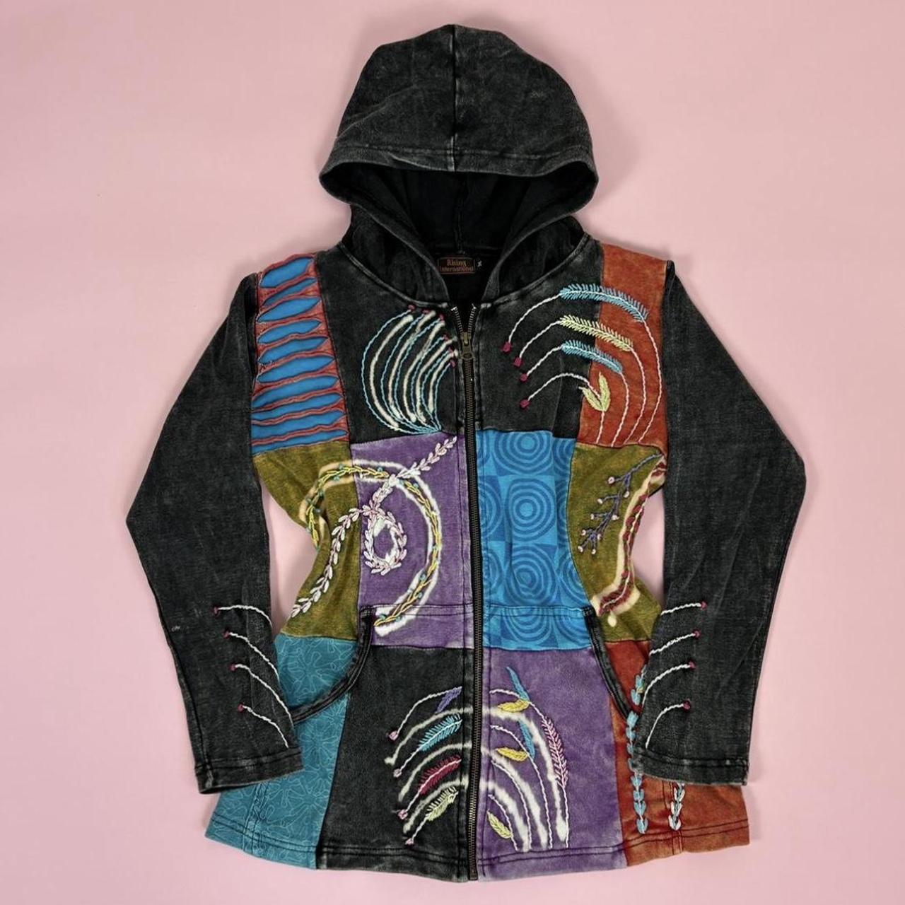 Women's Jacket - Multi - M – Boho hippy patchwork… - image 2