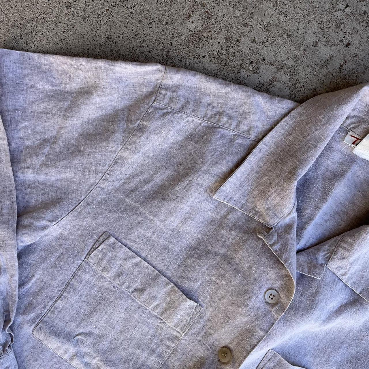 The perfect vintage linen button up Marked a size 8... Depop