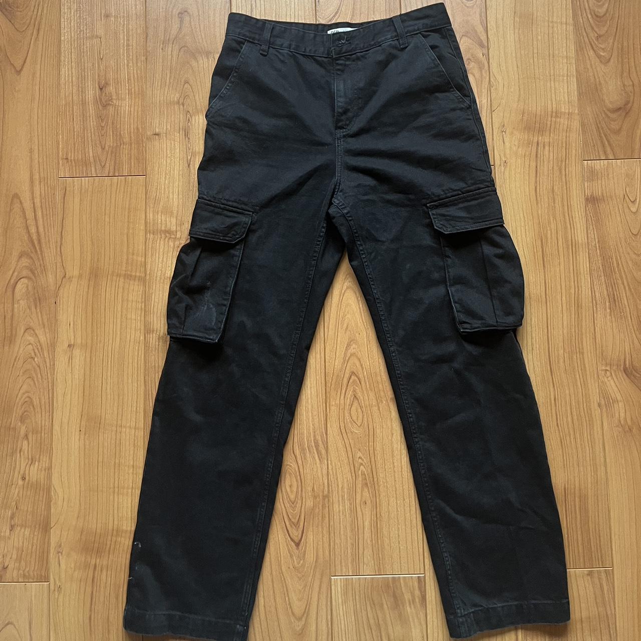 Zara straight fit mens cargo jeans, size eur 40 - uk... - Depop