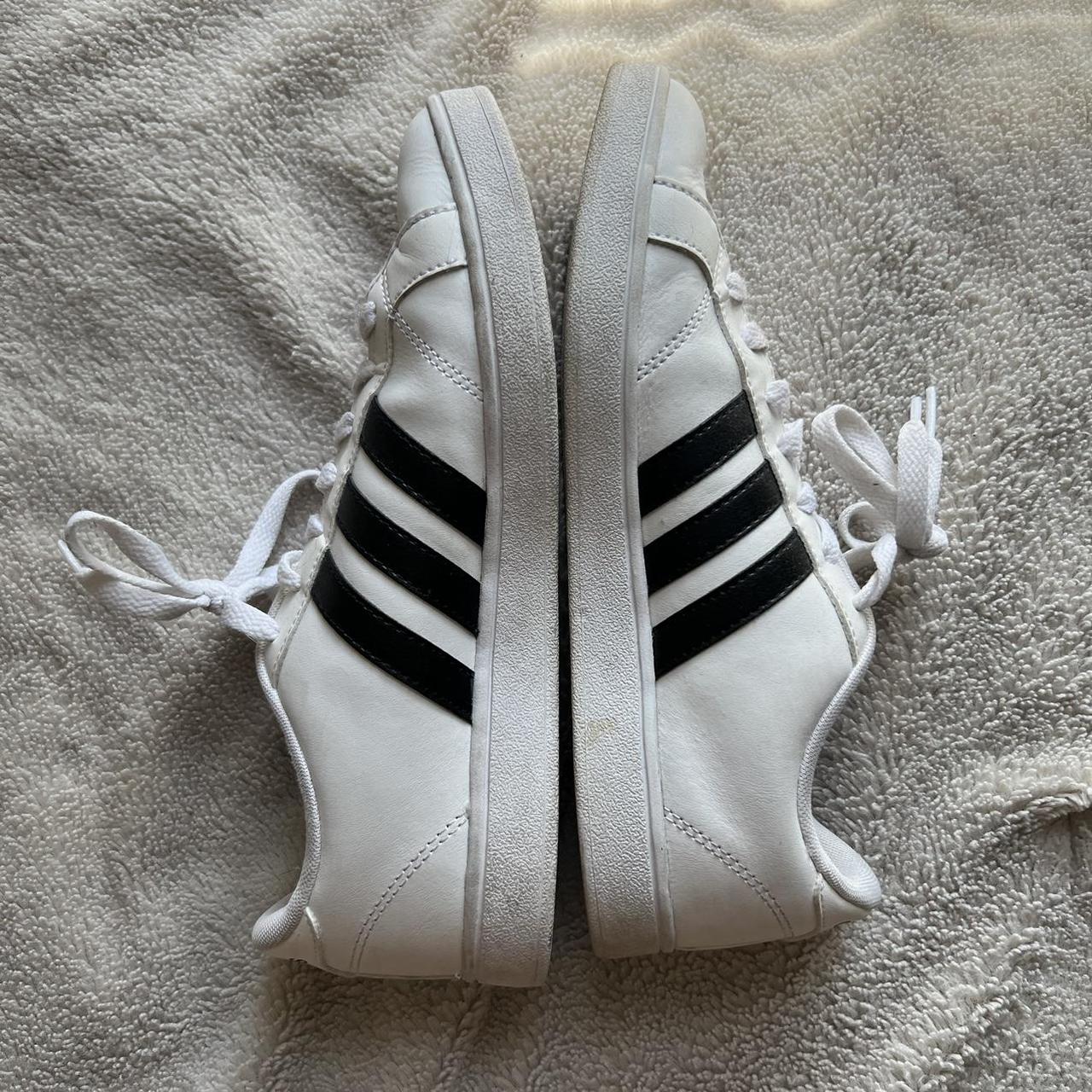 Adidas Women's White and Black Trainers | Depop