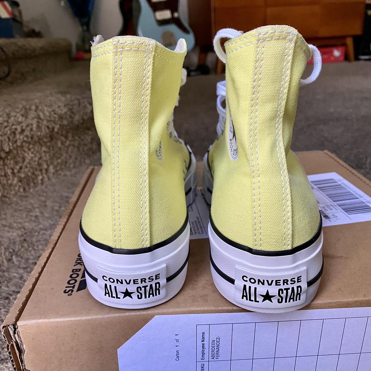 Converse Women's Yellow Trainers | Depop