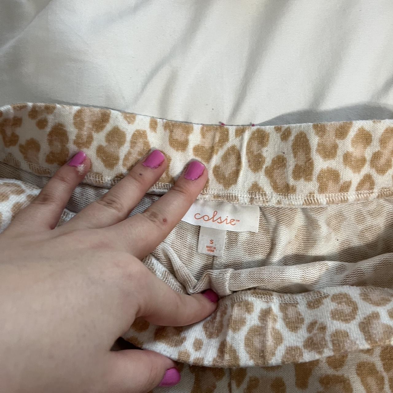 colsie by target cheetah print pajama shorts, size