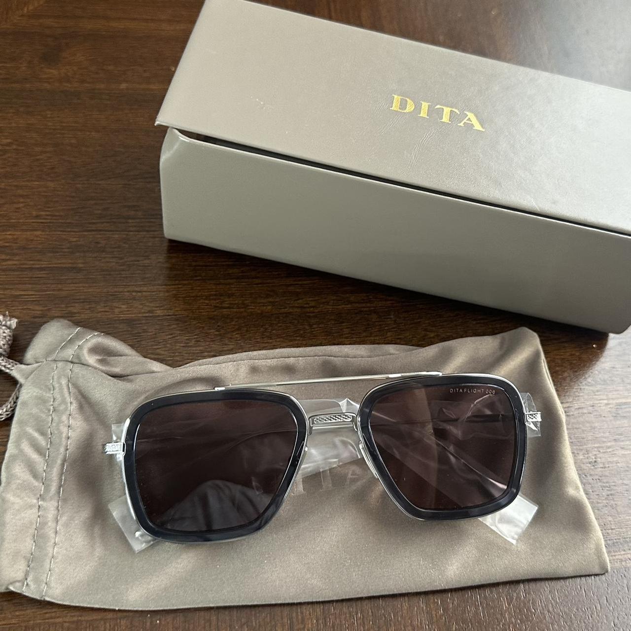 Matte Grey Gold Dita Flight 00 DITA FLIGHT 006 Black 14K Rose Gold