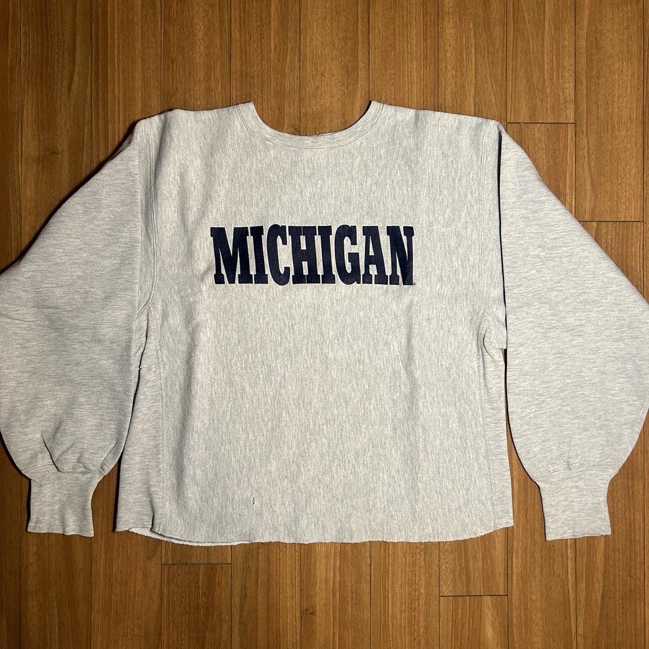 Vintage 90s Champion Reverse Weave Michigan | Depop
