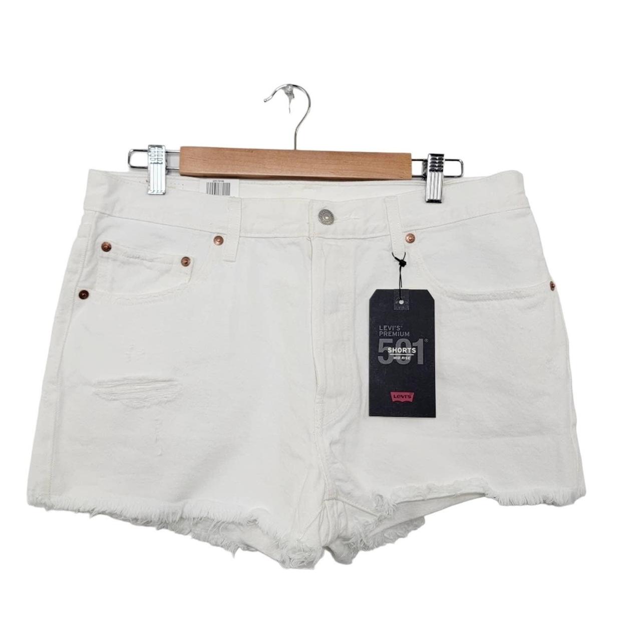 Levi's 501 high rise shorts outlet white