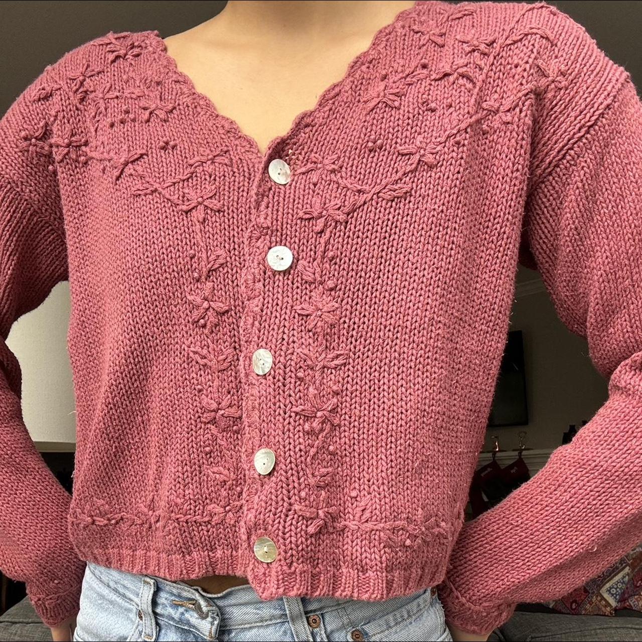 vintage cardigan sweater in great condition in the... - Depop