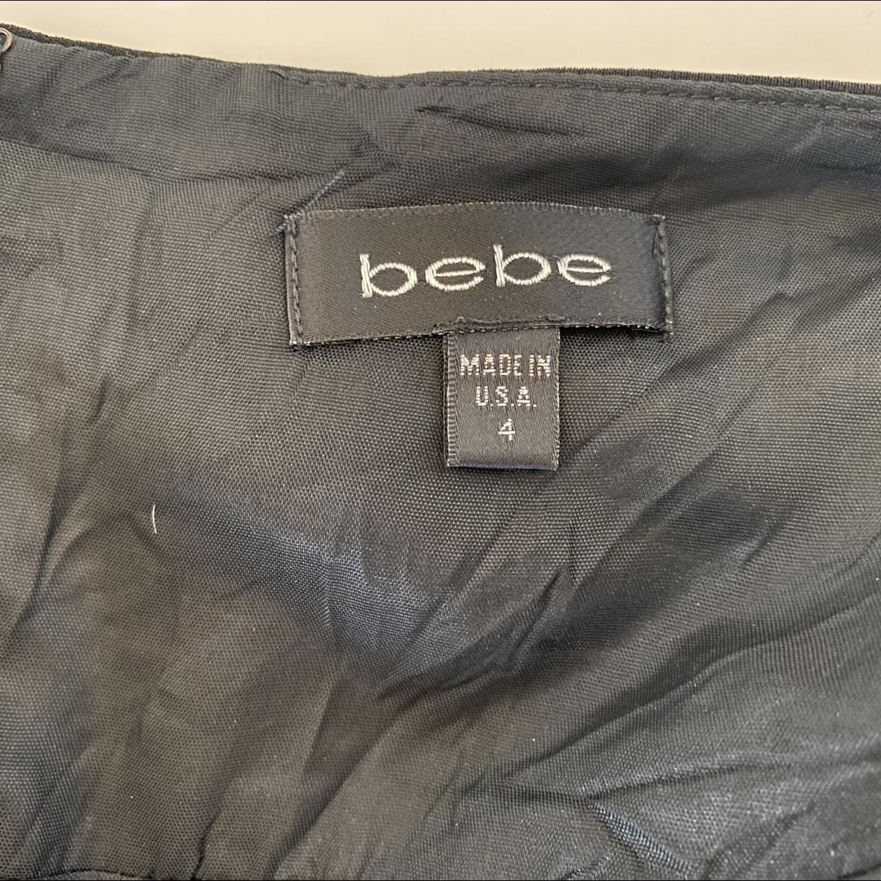 Bebe Women's Black and Silver Skirt (2)