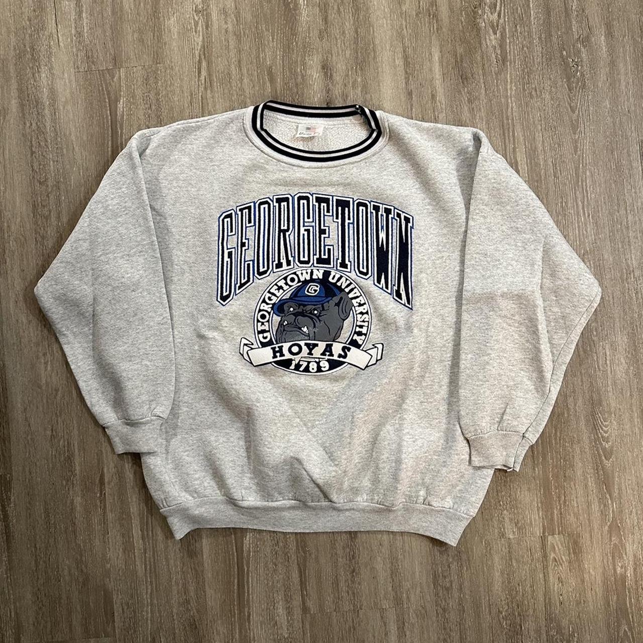 Vintage Georgetown Hoyas Crewneck Sweatshirt Size... - Depop