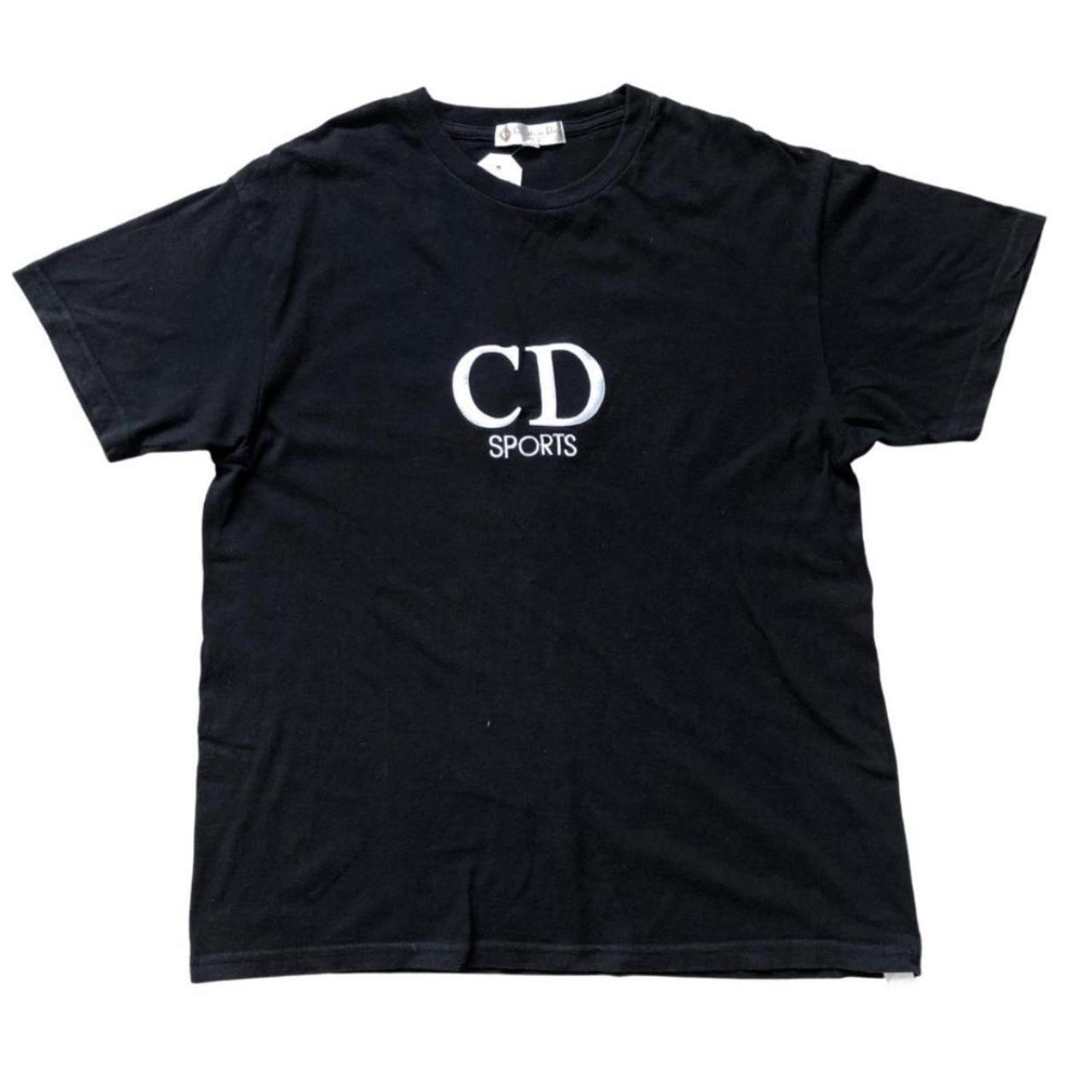 Red Christian Dior Sports T shirt White writing has | Depop